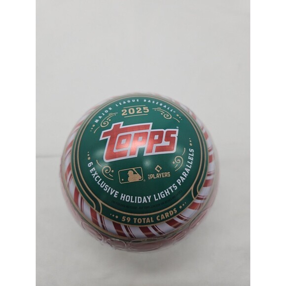 2025 Topps Holiday Baseball Collector’s Tin (59 Cards) | MLB Factory Sealed - Picture 2 of 8